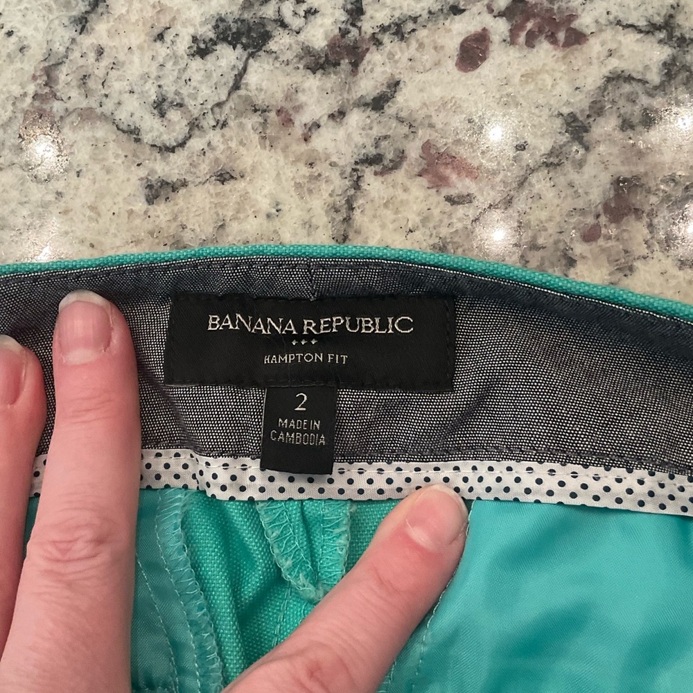 Banana Republic Teal Shorts Size 2 - Picture 3 of 4